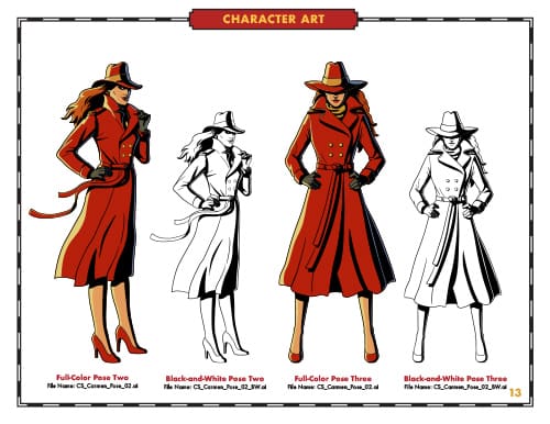 Carmen Sandiego Brand Licensing Style Guide Character Art