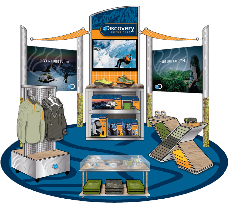 Discovery Expedition Brand Extension In-Store Display Design Concept