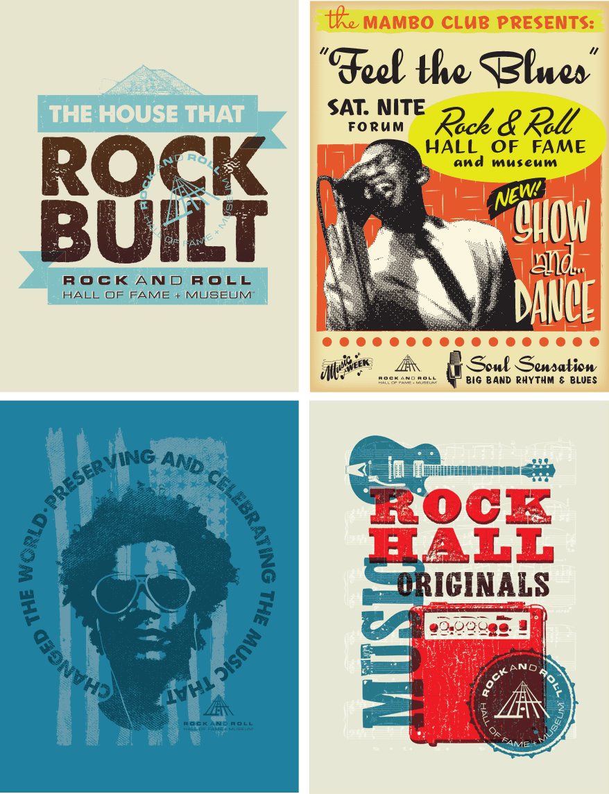 Rock and Roll Hall of Fame Graphic Design Retro 2