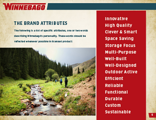 Winnebago Brand Positioning Attributes