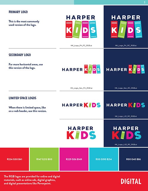 HarperKids Childrens Book Publishing Logos