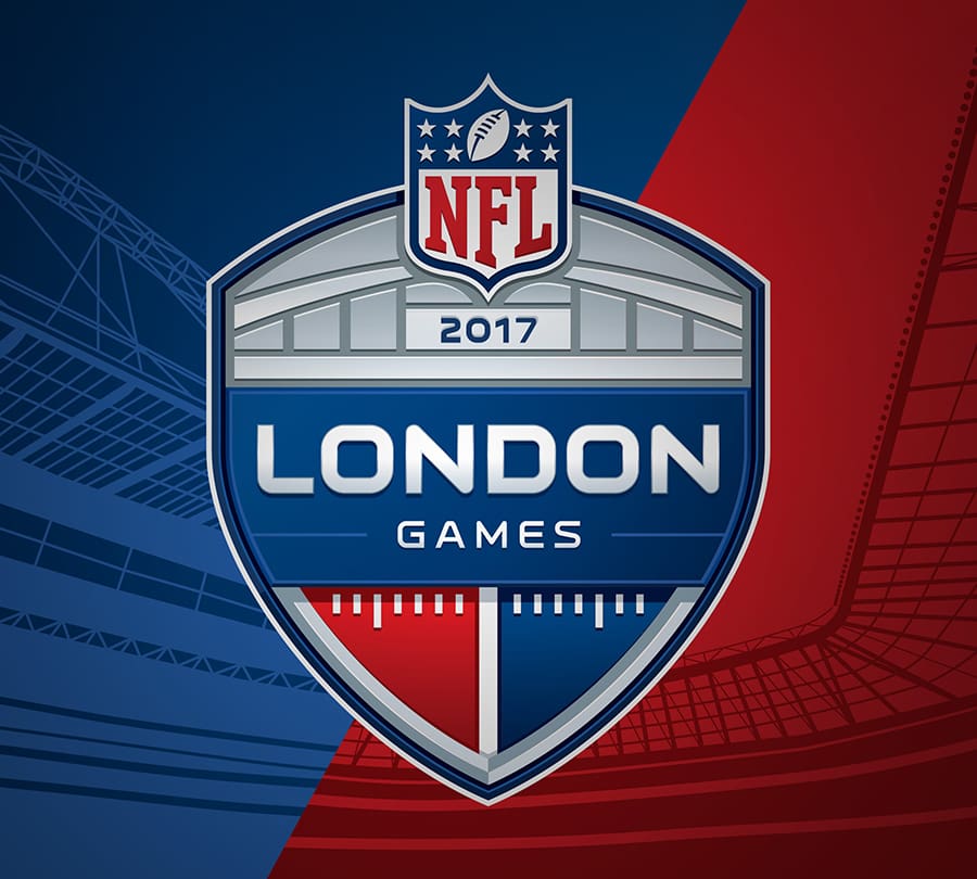 NFL London Games logo for football brand licensing style guides.
