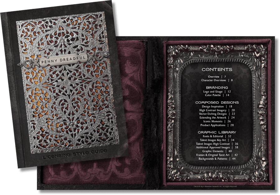 Penny Dreadful Merchandising Style Guide Book