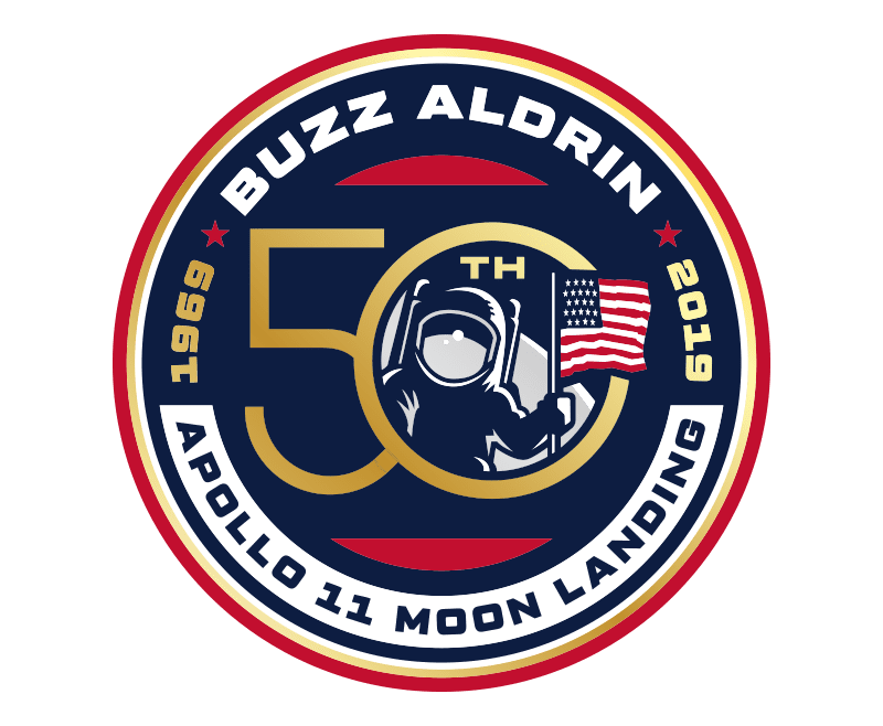 Buzz Aldrin Apollo 11 50th Anniversary Logo A