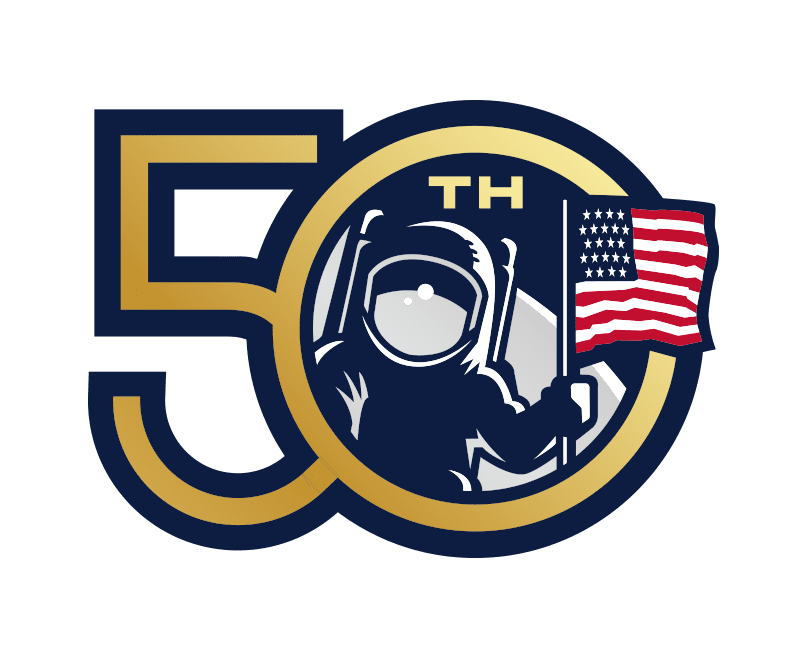 Buzz Aldrin Apollo 11 50th Anniversary Logo B