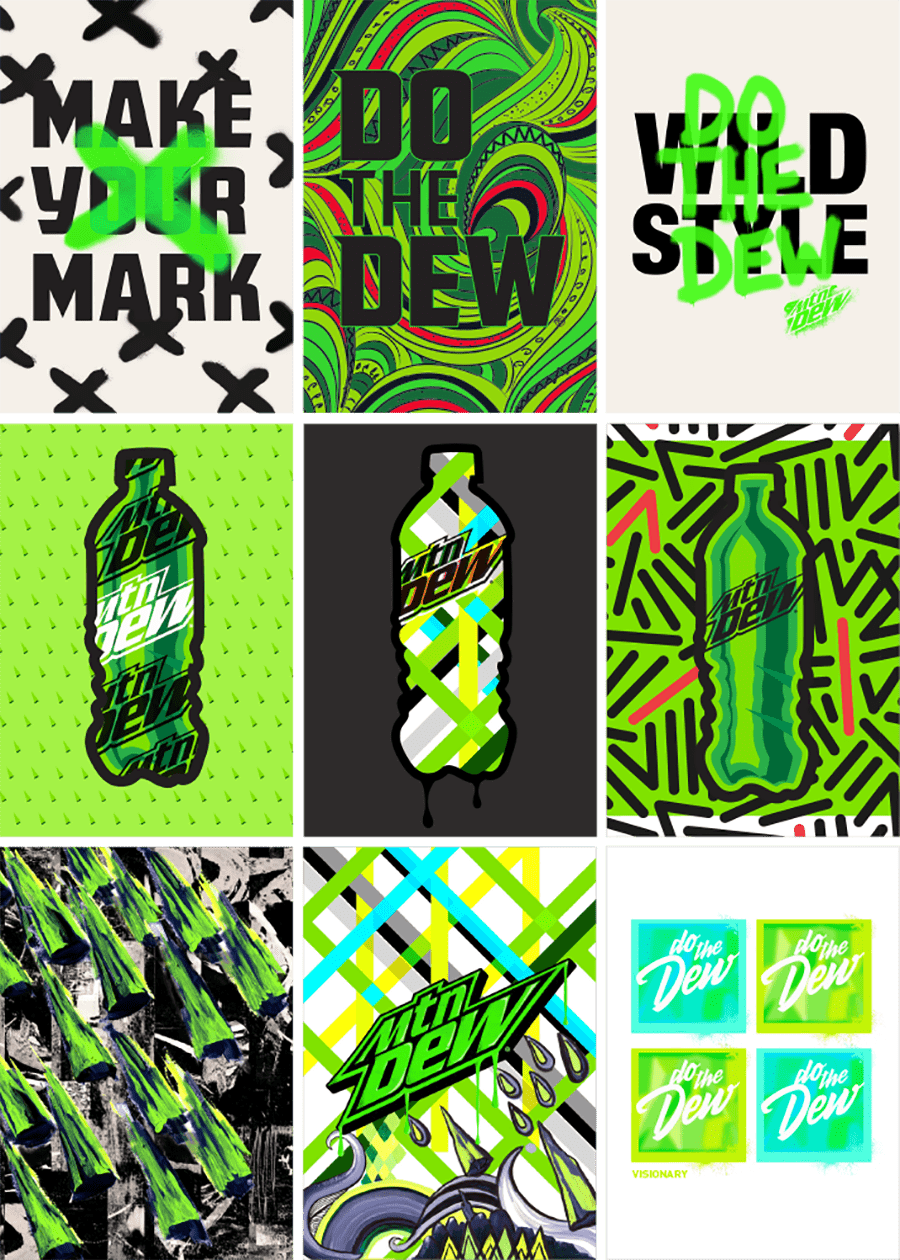 Mountain Dew Theme Art Graffiti