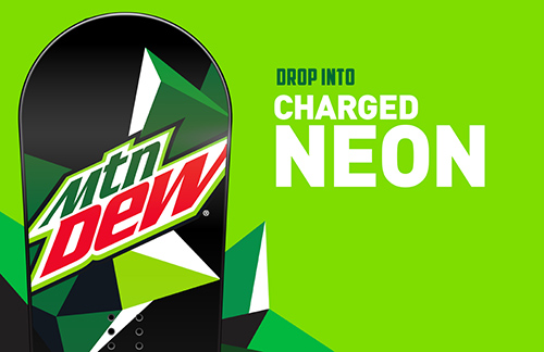 Mountain Dew Theme Art Charged Neon 3