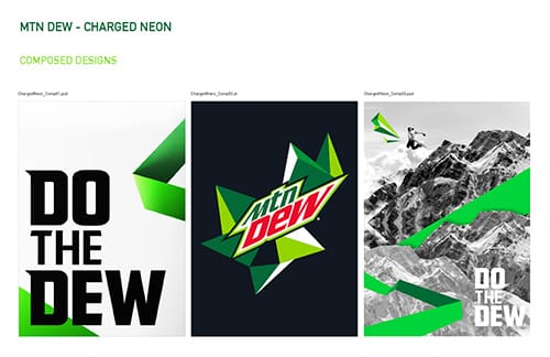 Mountain Dew Theme Art Charged Neon 9