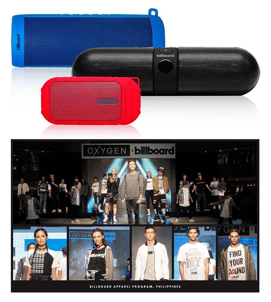 Billboard Brand Licensing Program Speakers Electronics Fashion Oxygen