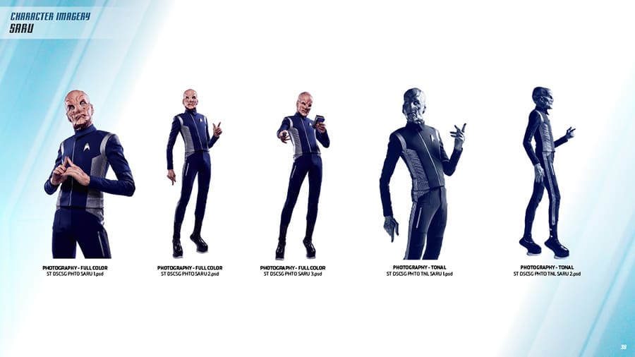 Star Trek Discovery Brand Licensing Style Guide Character Art Poses