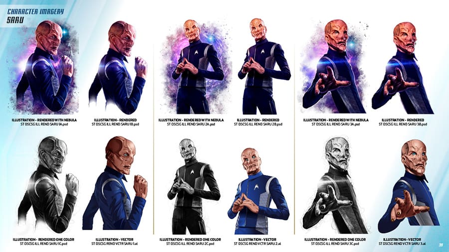 Star Trek Discovery Brand Licensing Style Guide Character Imagery Saru
