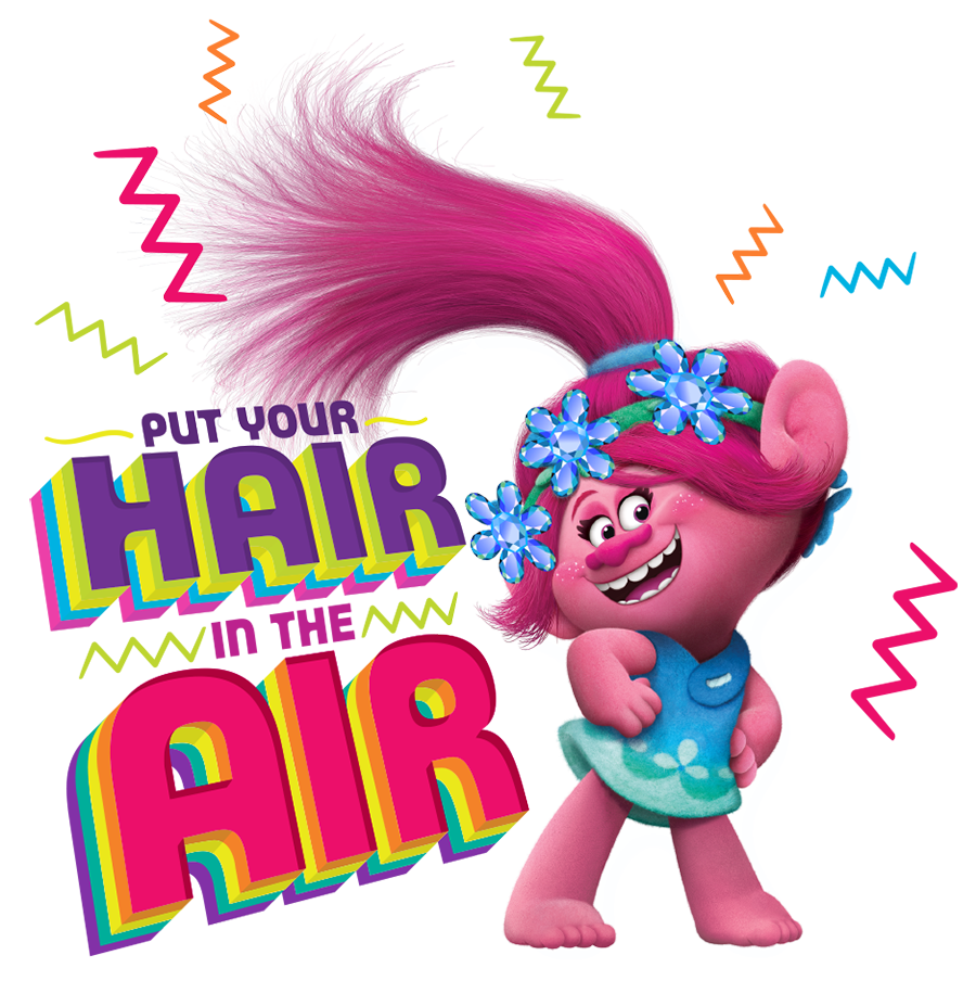 Trolls Movie Hair in the Air Poppy Design