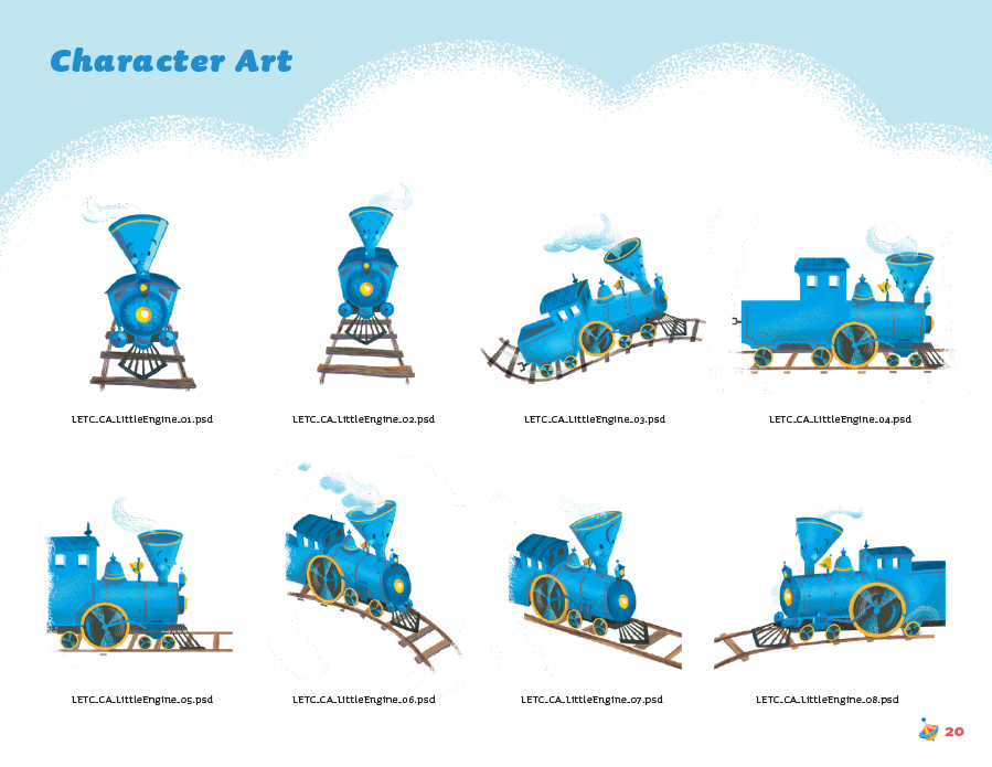Logo Development The Little Engine That Could Character Art