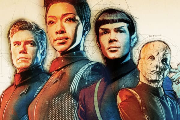 Illustrated characters of Star Trek: Discovery for television series entertainment brand licensing style guides.
