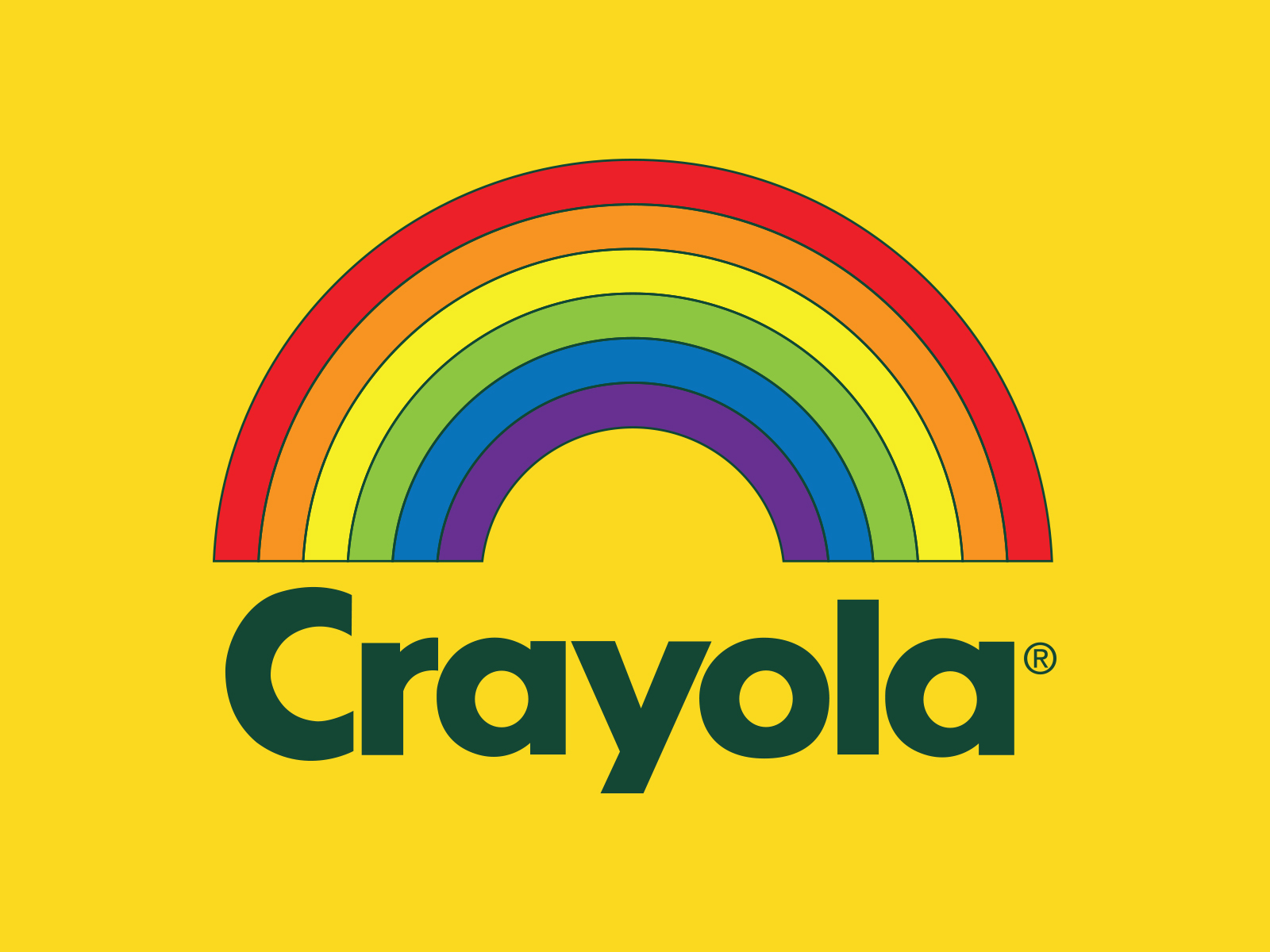 Crayola Retro Creative Assets Rainbow Logo