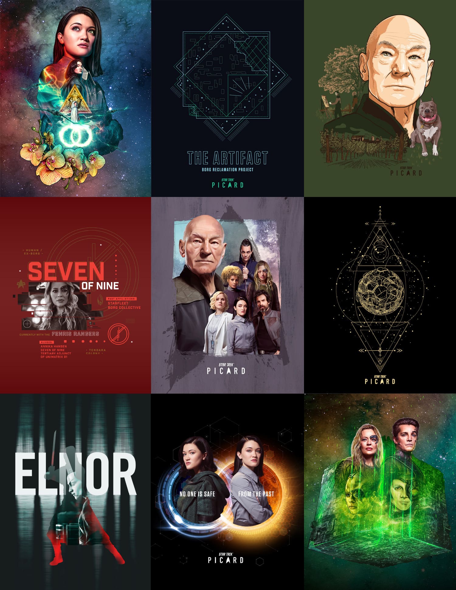 star trek picard graphic designs