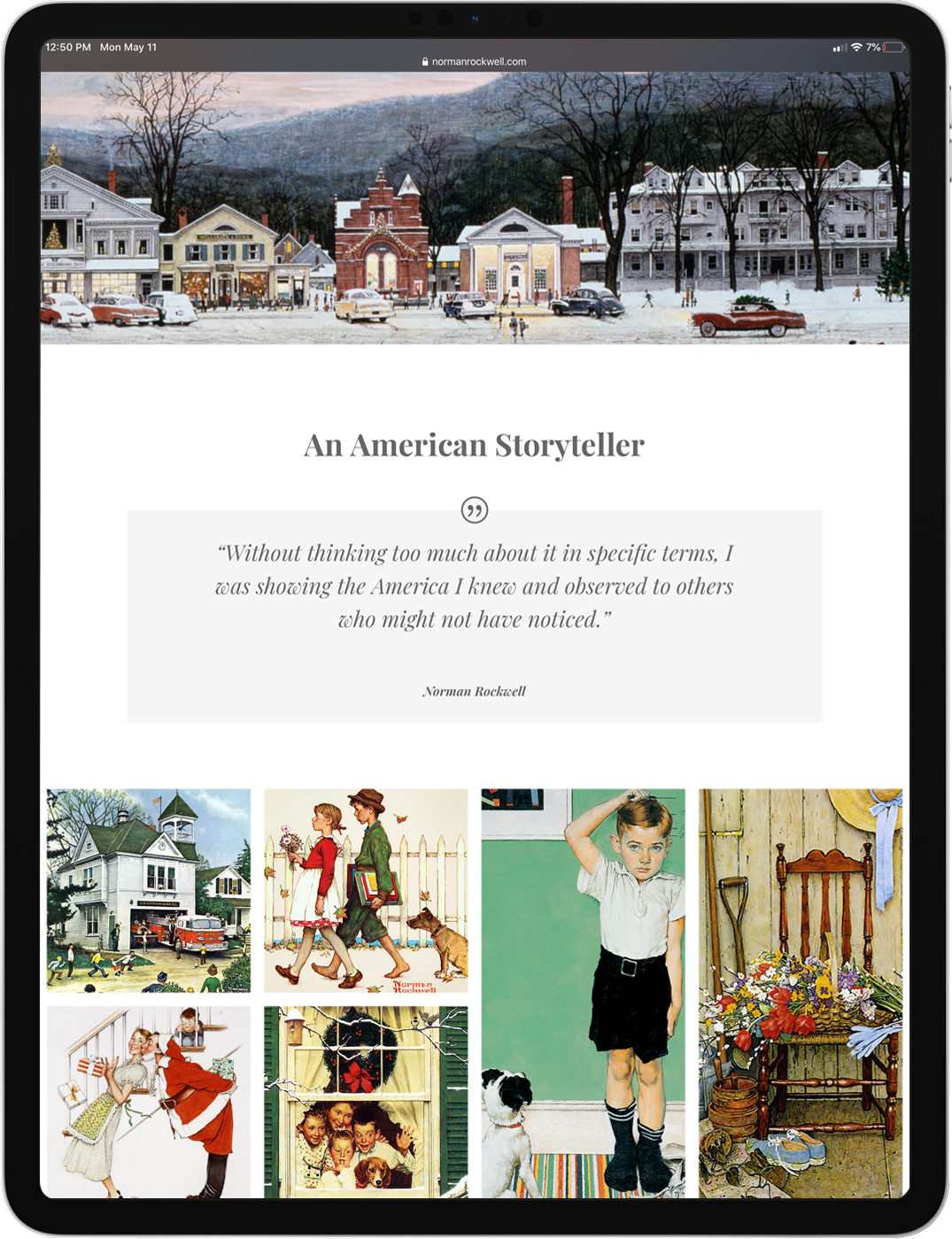 Norman Rockwell Brand Vision and Website Design American Storyteller