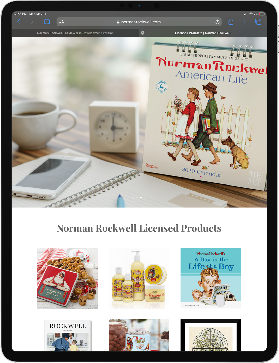 Norman Rockwell Brand Vision and Website Design Products