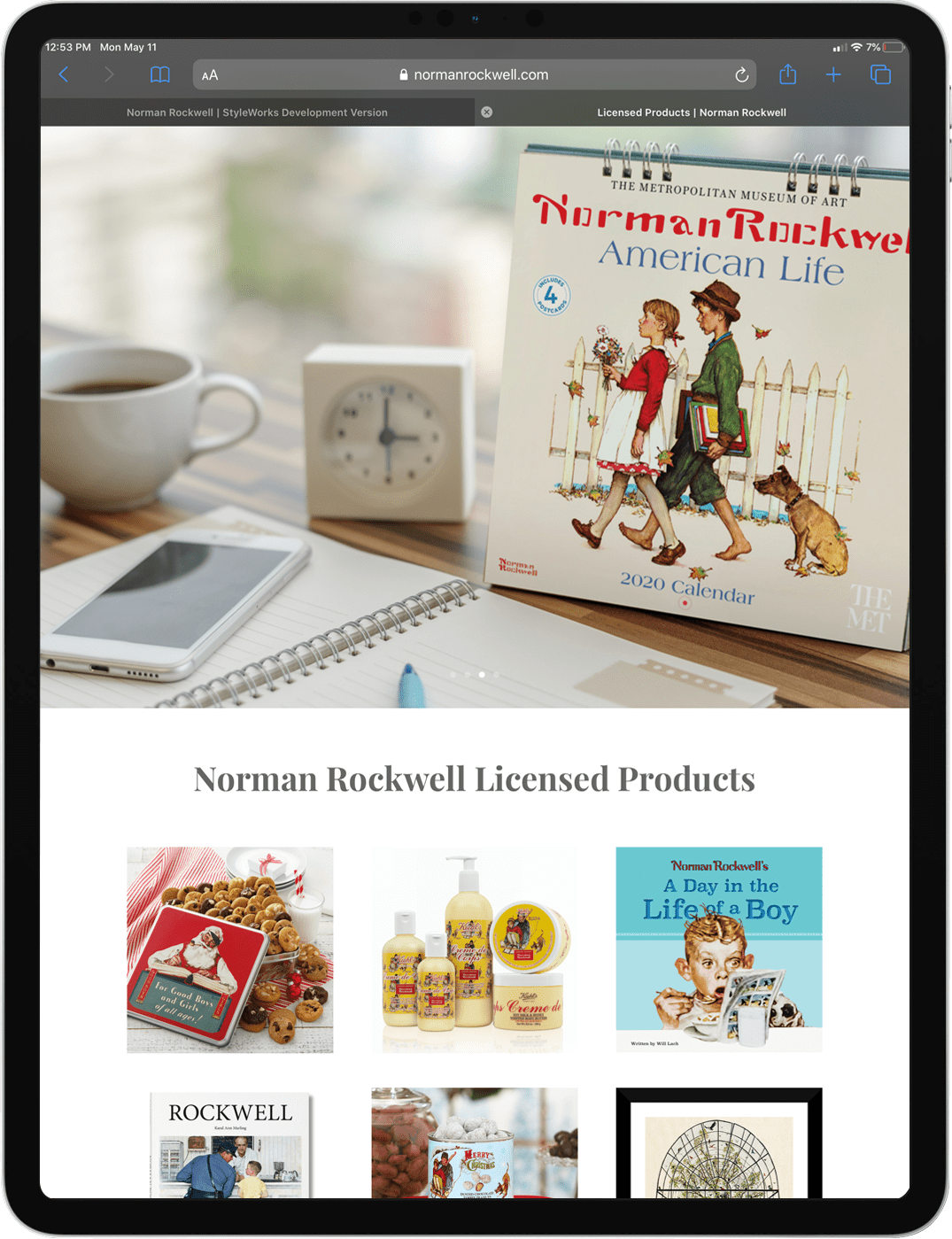 Norman Rockwell Brand Vision and Website Design Products