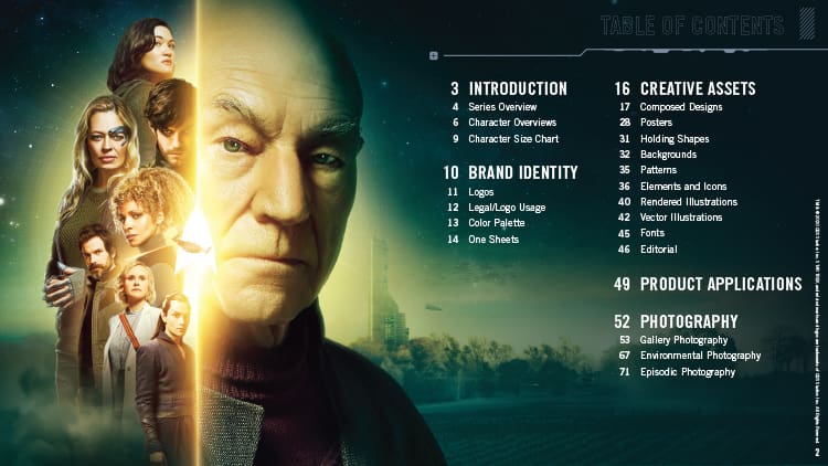 Star Trek: Picard Brand Assets and Licensing Style Guide Contents