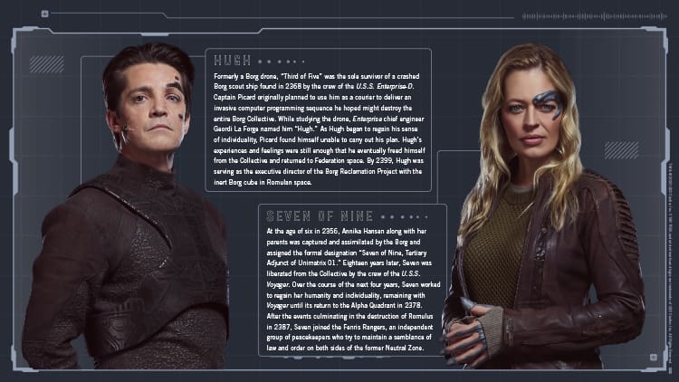 Star Trek: Picard Brand Assets and Licensing Style Guide Character Bios Hugh and Seven
