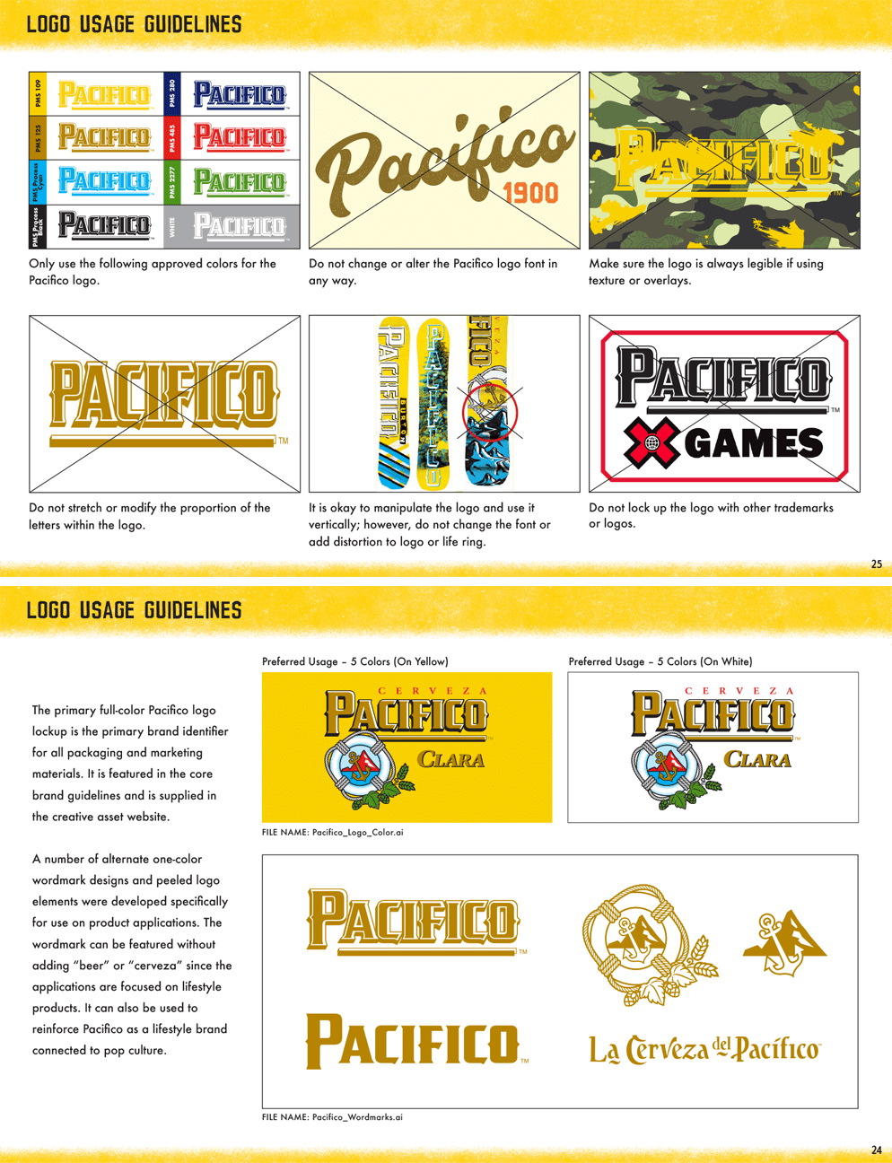 Pacifico Brand Designs and Product Vision Logo Guidelines
