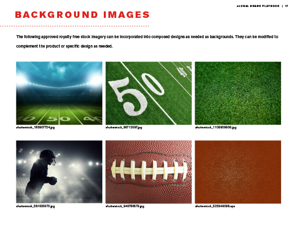 NFLPA Brand Style Guide Background Images
