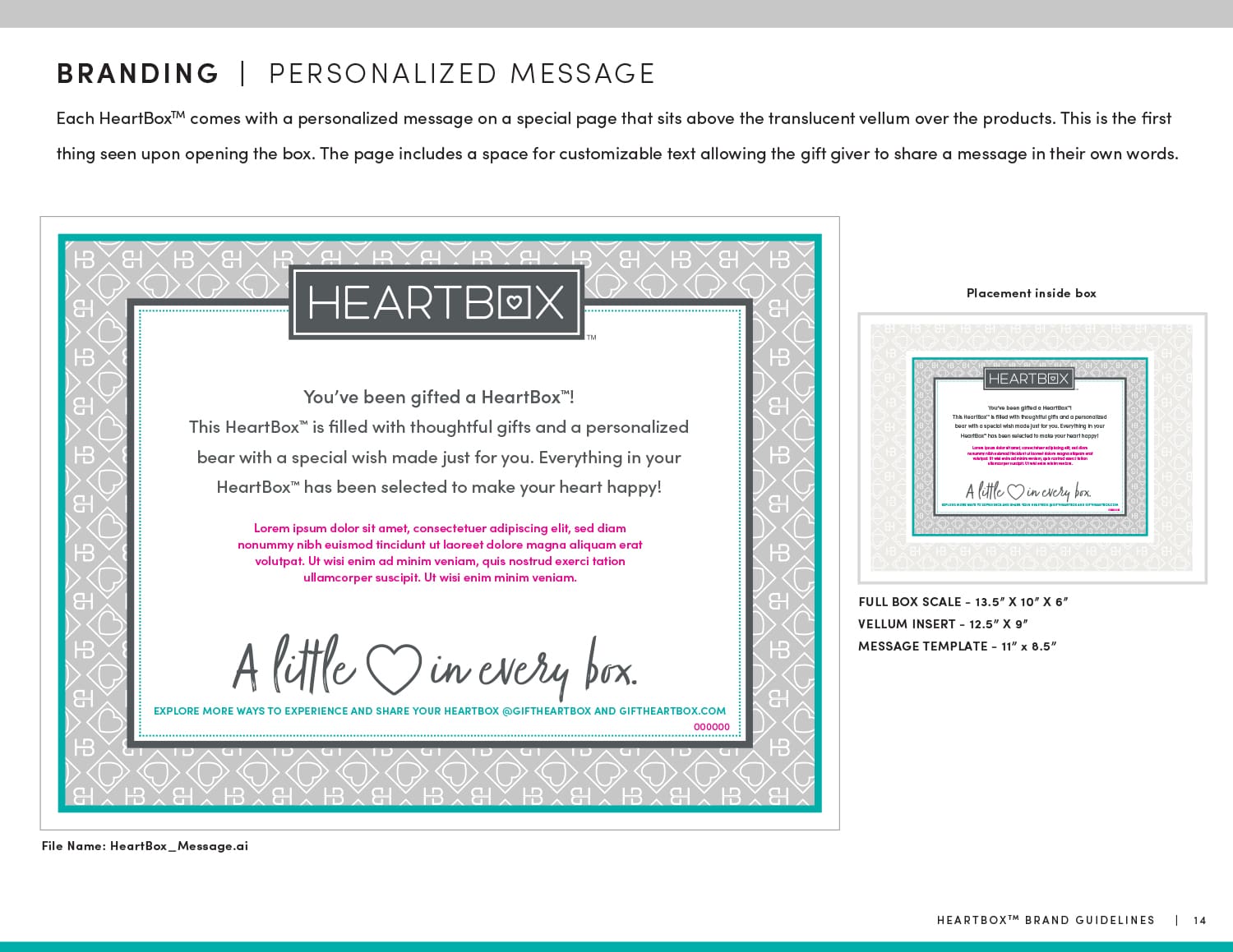 HeartBox Marketing Design Personalized Message