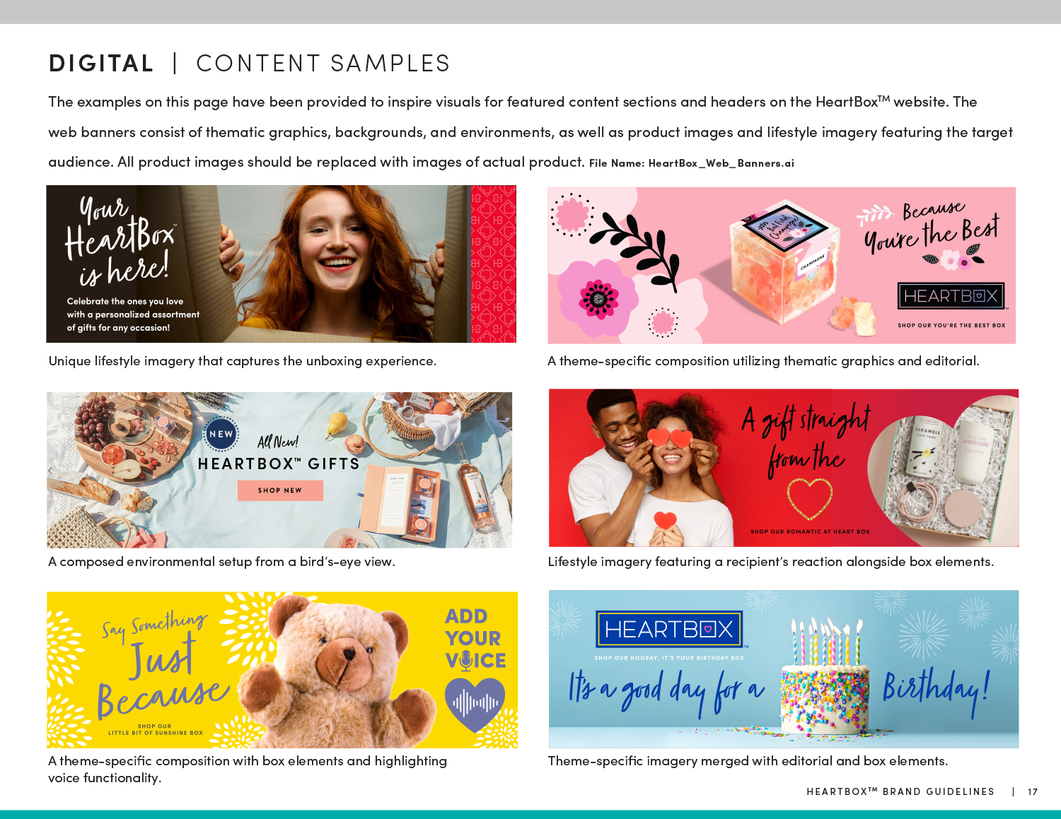 HeartBox Marketing Design Content Samples