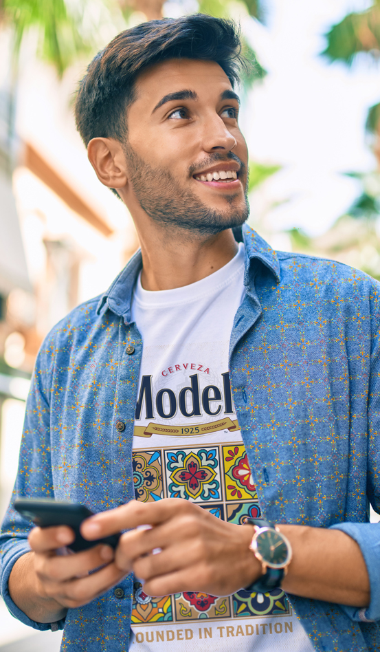 Modelo Packaging Guidelines Product Vision Grounded Shirt