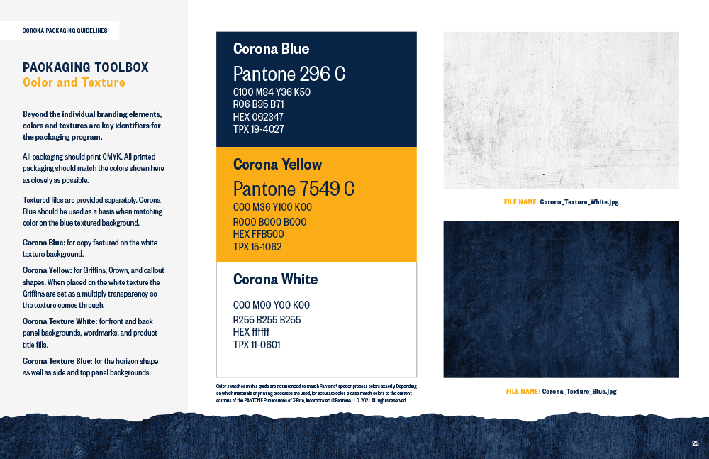 Corona Packaging Trade Dress Color and Texture